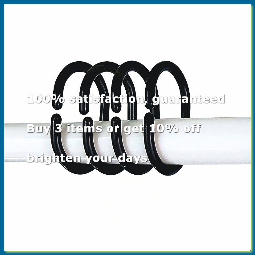 Curtain Curtain - 24 PCS Shower Curtain Rings Plastic