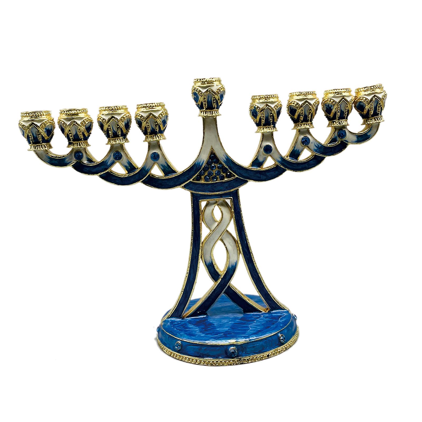 Enameled Menorah Candle Holder - đánh giá và giá Candle Holder Decor