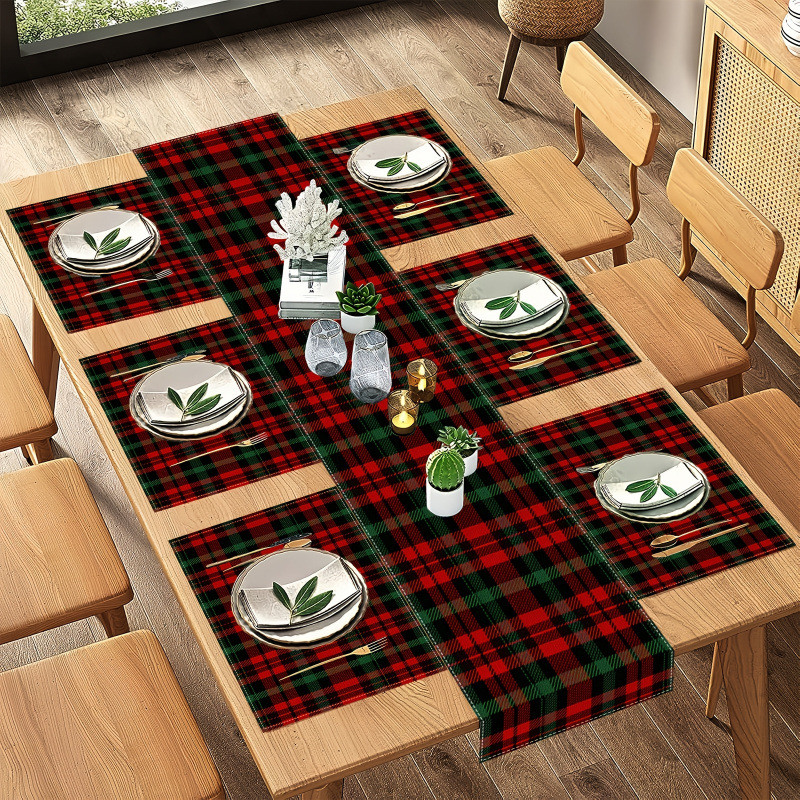7-Piece Christmas Placemat and - đánh giá và giá Table Runner