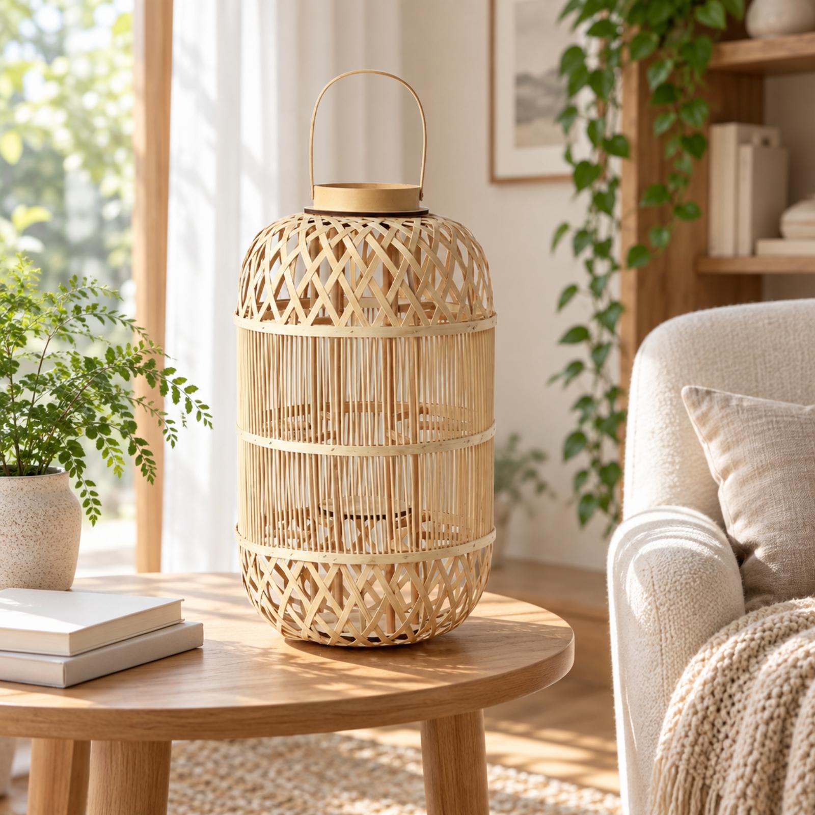 Decorative Bamboo Candle Lante - đánh giá và giá Candle Holder Decor