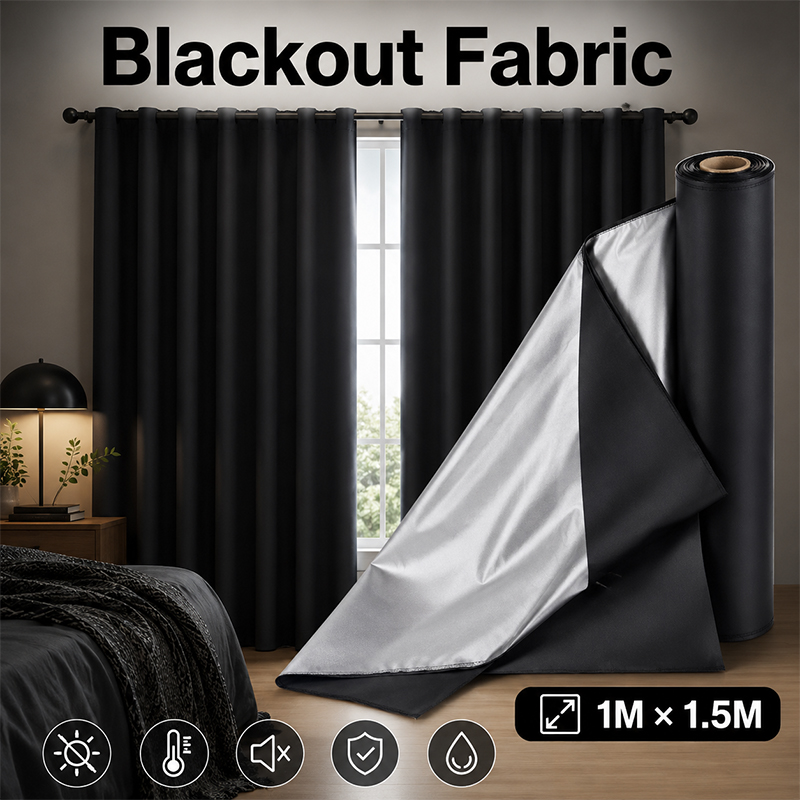 1m Black Silver Coated Blackou - đánh giá và giá Curtain Curtain