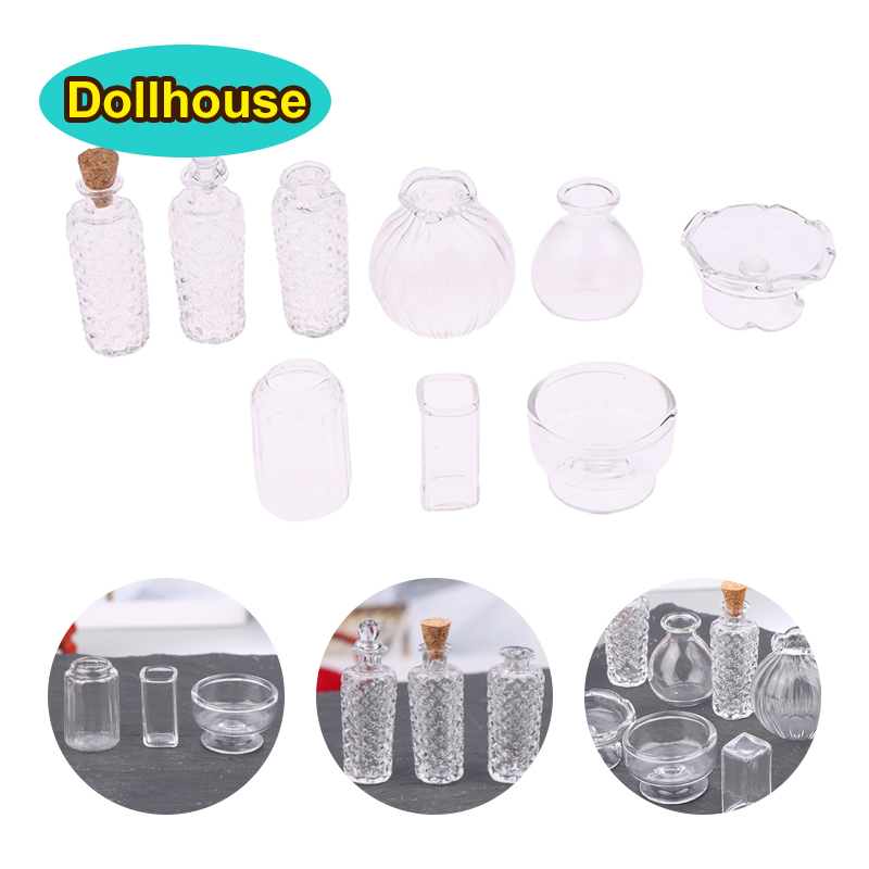 1:12 Dollhouse Miniature Glass - đánh giá và giá Vase Decor