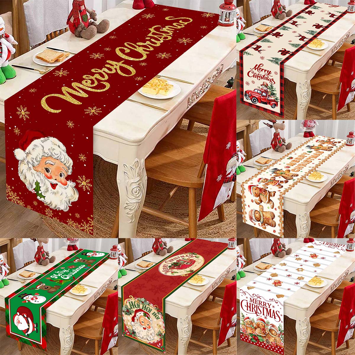 Christmas Santa Clause Polyest - đánh giá và giá Table Runner