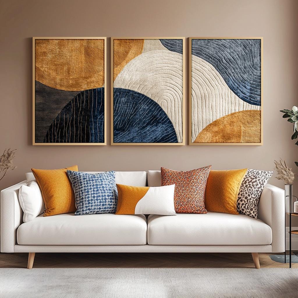 3pcs Frameless Canvas Painting - đánh giá và giá Abstract Canvas Set