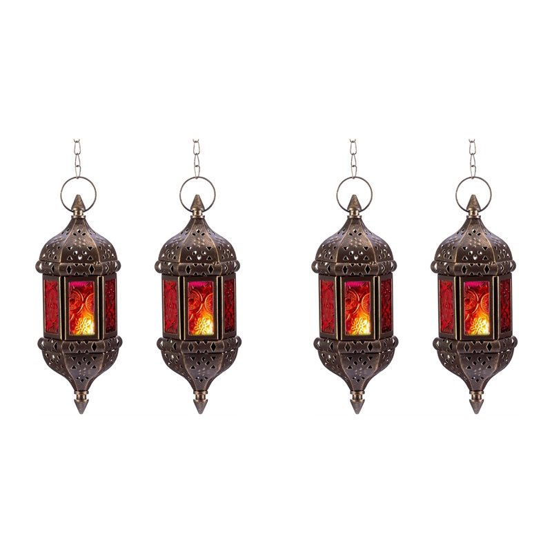 AB34-4 Pcs Hanging Hexagon Dec - đánh giá và giá Candle Holder Decor