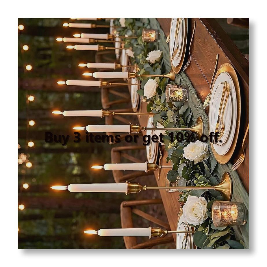 12 Pcs Gold Candlestick Holder - đánh giá và giá Candle Holder Decor