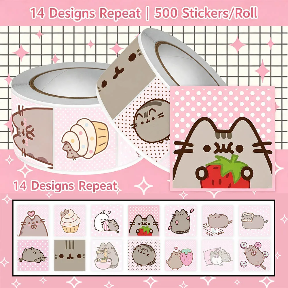Hou 500pcs Pusheen Cartoon Cat - đánh giá và giá Wall Sticker