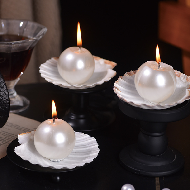 Elegant Pearl Ball Candles wit - đánh giá và giá Candle Holder Decor