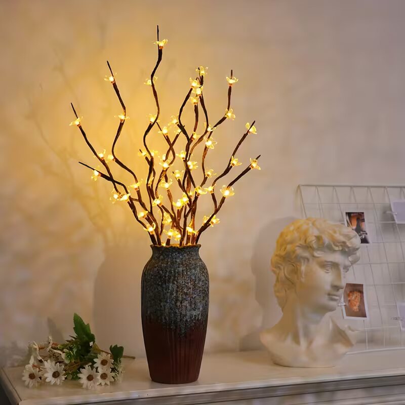 1/2PC 20LED Cherry Blossom Tre - đánh giá và giá Vase Decor