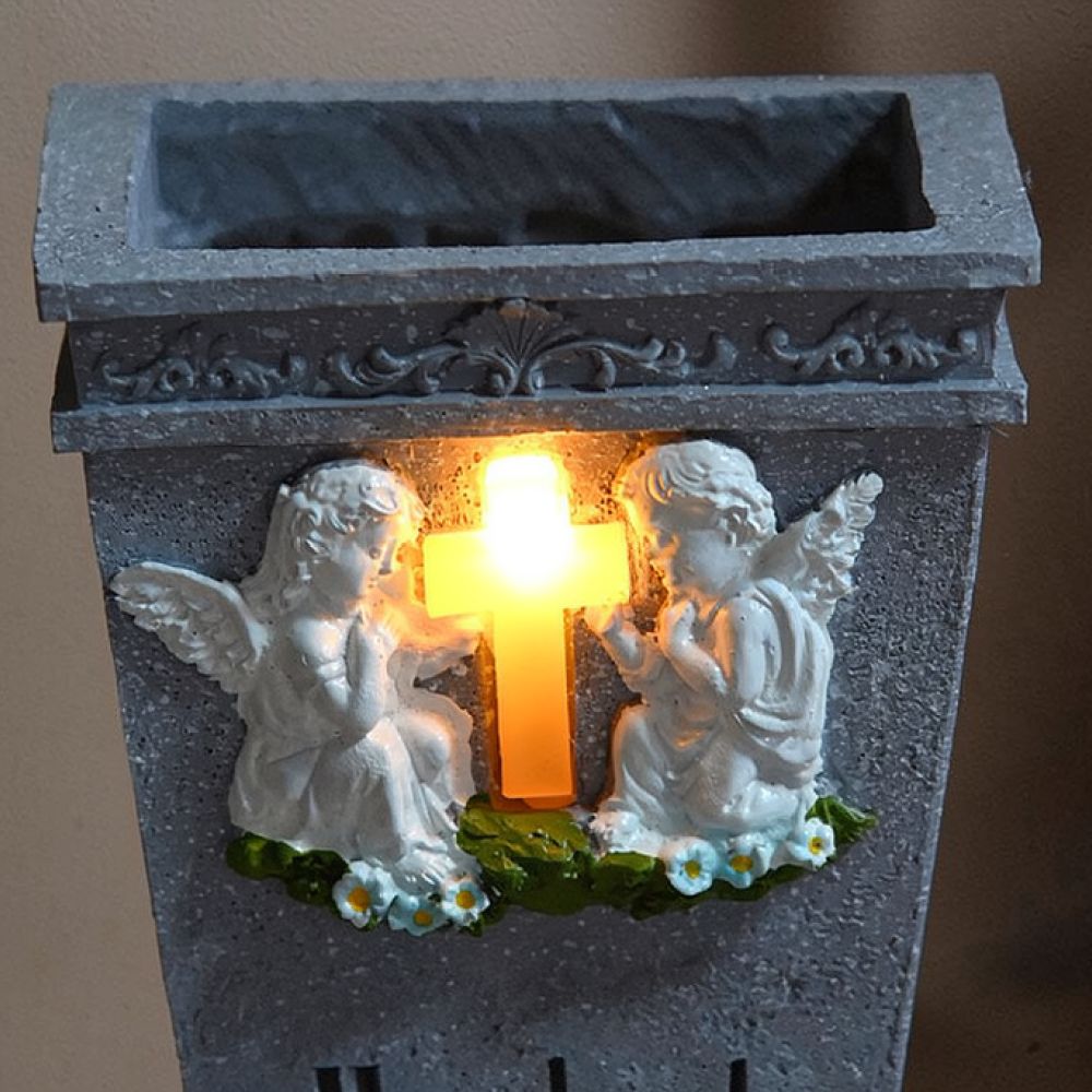 Resin Solar Cross Angel Grave  - đánh giá và giá Vase Decor